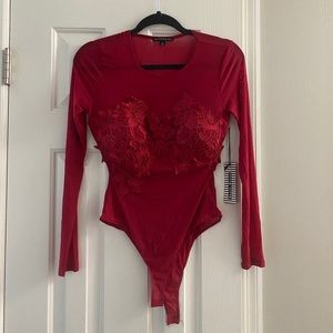 Haute Monde Red bodysuit